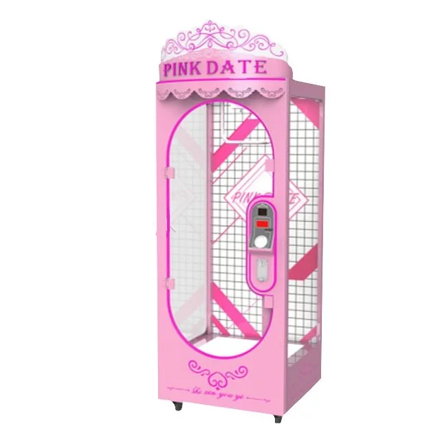 Luxury Arcade Prize Claw Crane Game Machine Pink Date Cut Scissors Toy Gift Wholesale Price 220V Coin Payment Metal Plastic