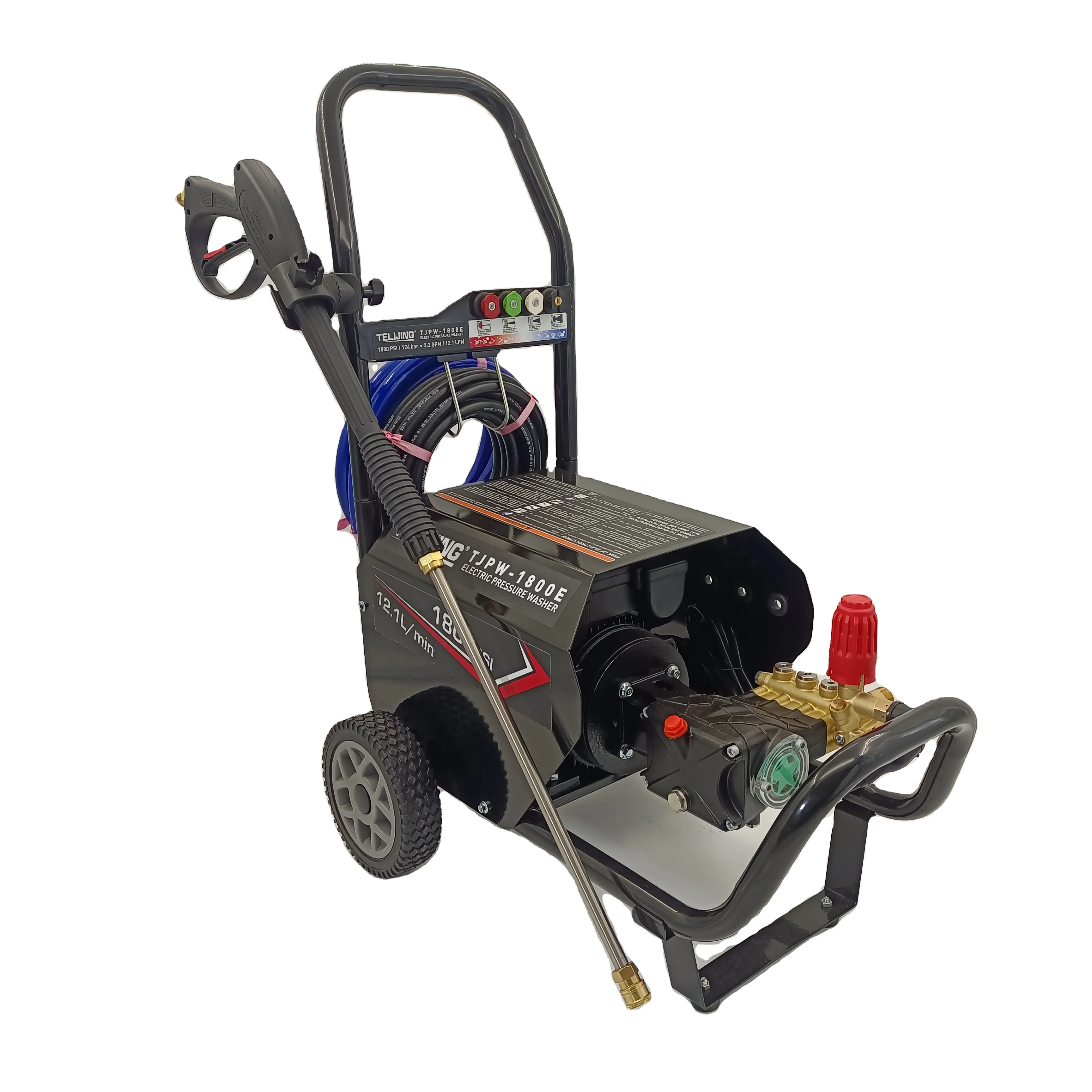 Портативный 120 бар 1800psi однофазный 220 В 50 Гц Электрический струйный Автомойка высокого давления персональное коммерческое оборудование для очистки