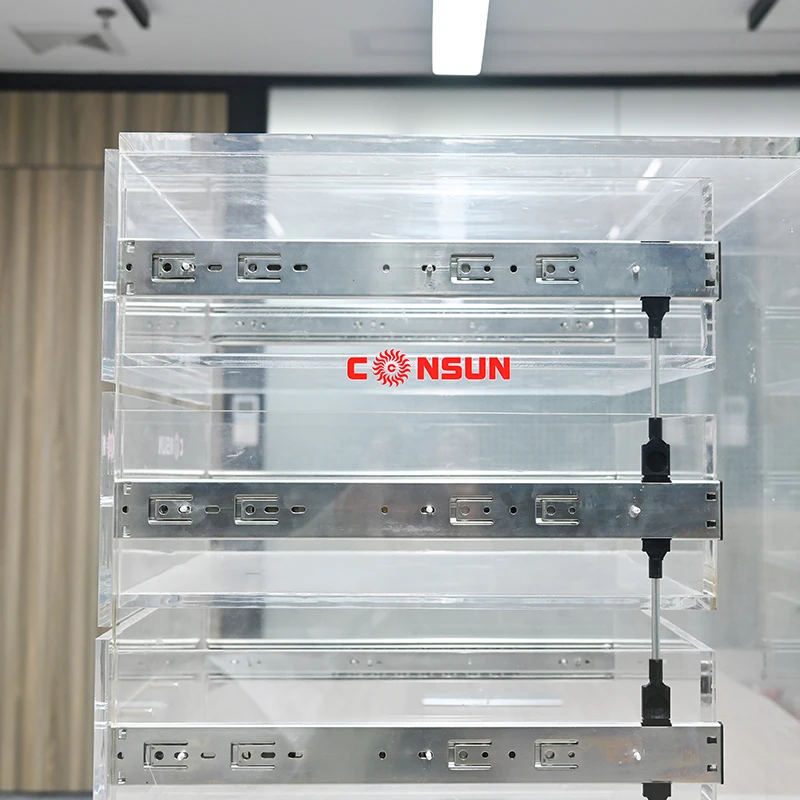 CONSUN Telescopic Channel Full Extension Ball Bearing Anti-tilt and Interlock Drawer Slide