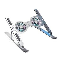 World Premiere Angle Adjustable Computer Riser Tablet Stand Ergonomic Foldable Aluminium Laptop Cooling Pads With Fan