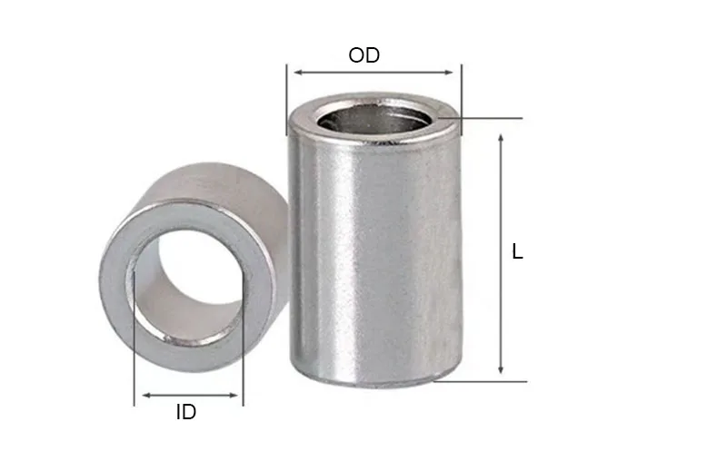 M2 M3 M4 M5 M6 stainless steel aluminum brass unthreaded standoff spacer