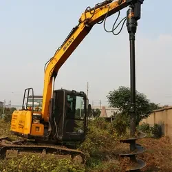 MACMAX hydraulic earth auger drill excavator pile auger attachment machine
