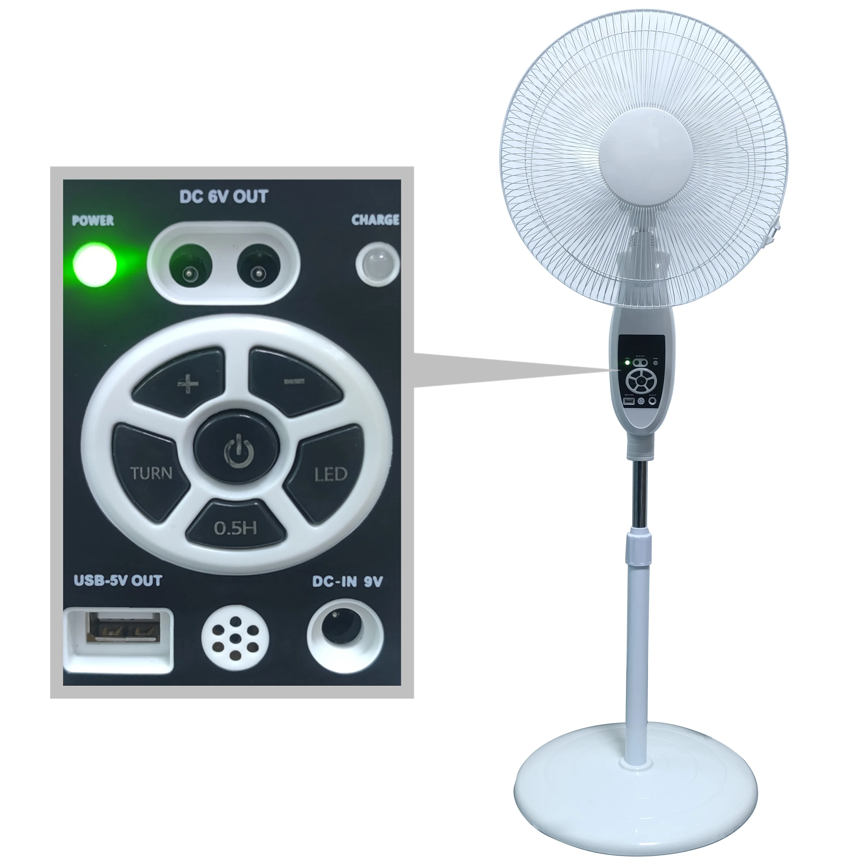 solar power standing table fans ac dc electric with solar panel rechargeable light for home outdoor stand solar fan