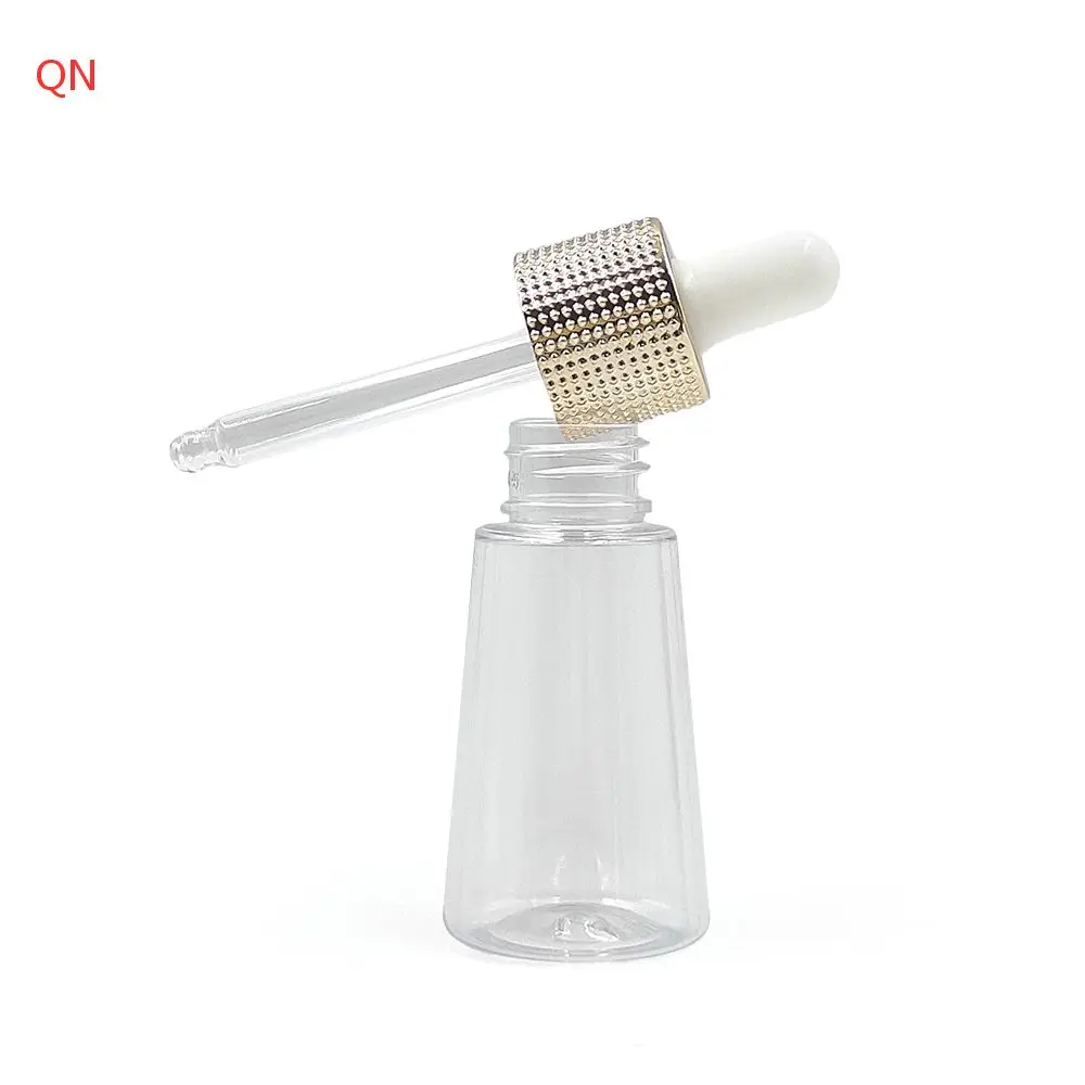 15ml manufacturer sale custom  cosmetic airless clear PET plastic transparent bottle with dropper for essential oil and perfume