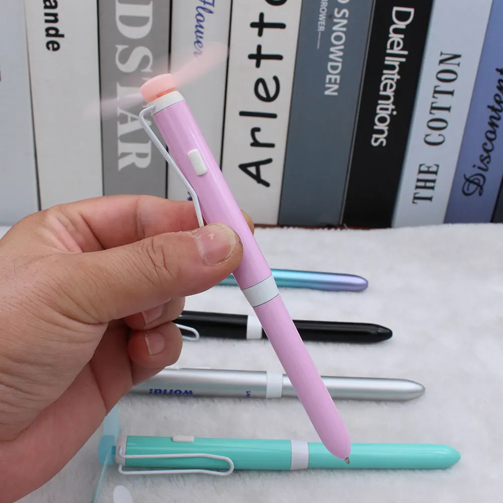 Factory Wholesale High Quality Mini Ballpoint Pens Small Battery Operated Mini Fan for Student Gifts and Promotional Use