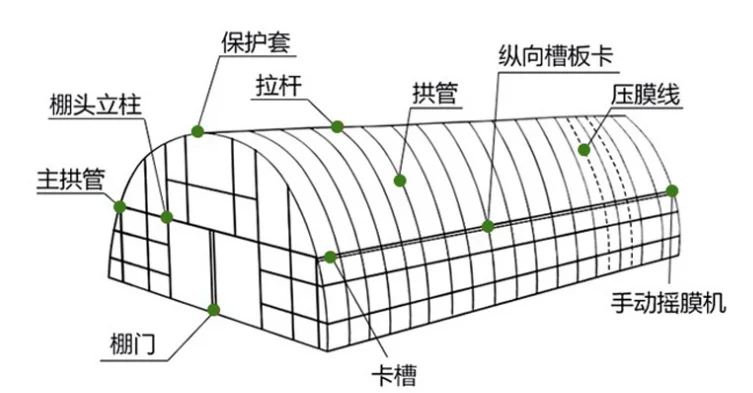 Chinese low cost plastic shed greenhouse tomato/potato/lettuce agriculture hoop house full container or half container