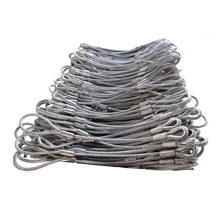Hot Selling Steel Cable High Tensile Wire Rope Lifting Sling Pendant Lines Swage Sockets Wire Rope Gear Sling