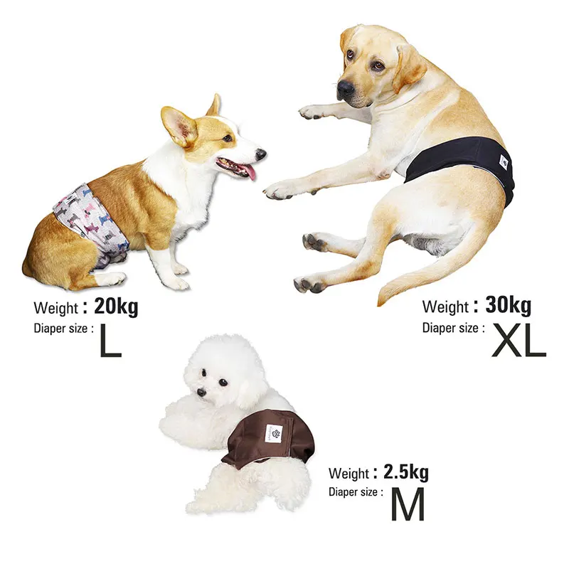 Spot New Washable Reusable Dog Diapers Soft and Comfortable Cotton Cloth