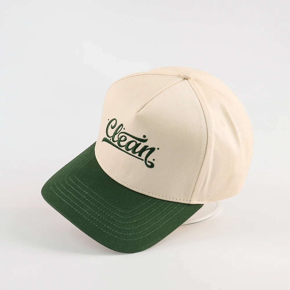 Custom OEM ODM High Quality 5 Panel Cotton Embroidery Logo Baseball Cap for Men Adjustable Cotton Fabric Baseball Hat