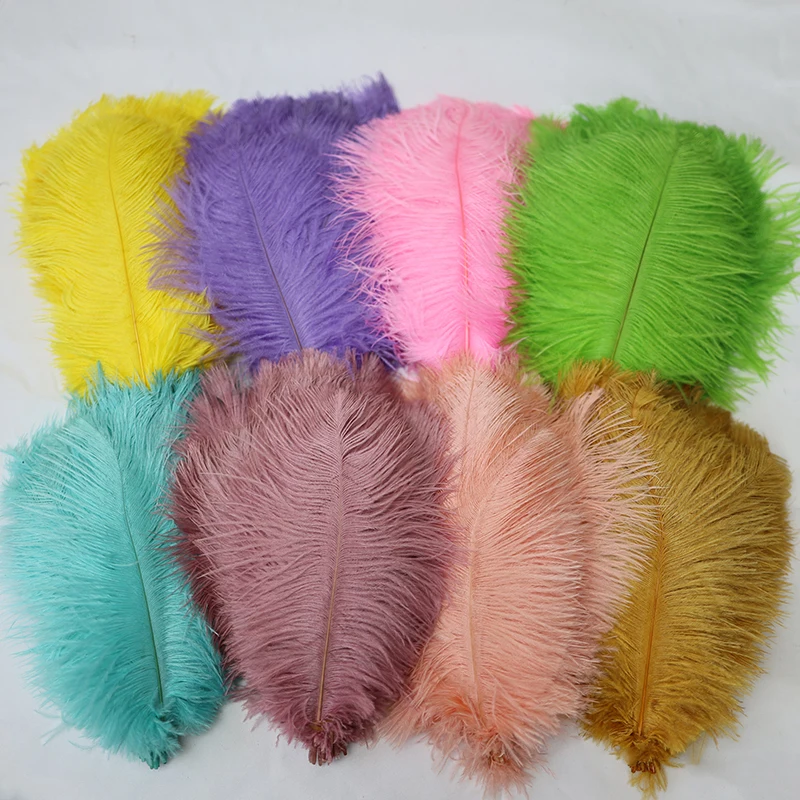Wholesale Factory Wine Red Ostrich Feathers 50PCS 25-30cm Feathers for Home Decor Carnival Costumes Wedding Parties