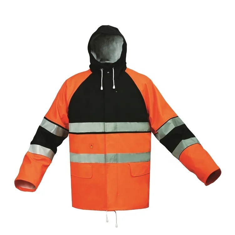 Bright Reflective Safety Jacket for Work Hi Vis PPE Rain Jackets