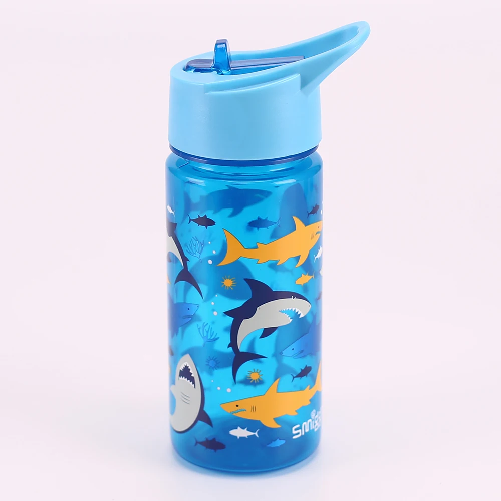 Smiggle бутылка для напитков 450 мл pp прозрачная школьная детская воды с соломинкой