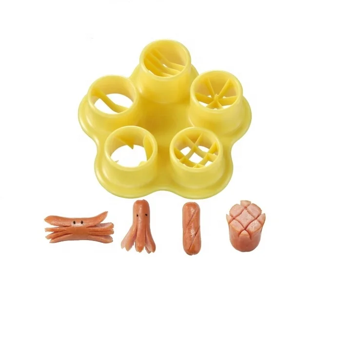 Japanese bento accessories home made Sausage DIY cutters with 5 in 1 hot dog sushi sausage mold