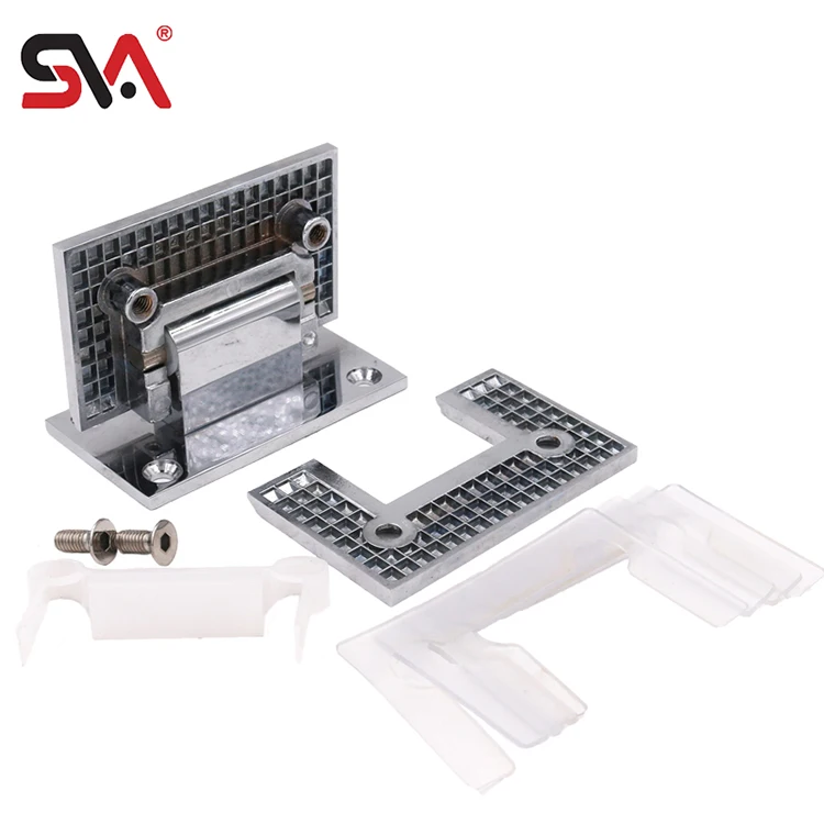 Wholesale Hardware Fixing on Wall 90 Degree SVA-222 Brass Zinc Alloy Wall to Glass Hinge Sliding Door Shower Hinge
