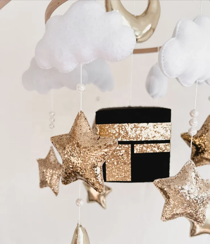 Islamic baby mobile Kaaba crib mobile  newborn Islamic Baby Kaaba gift