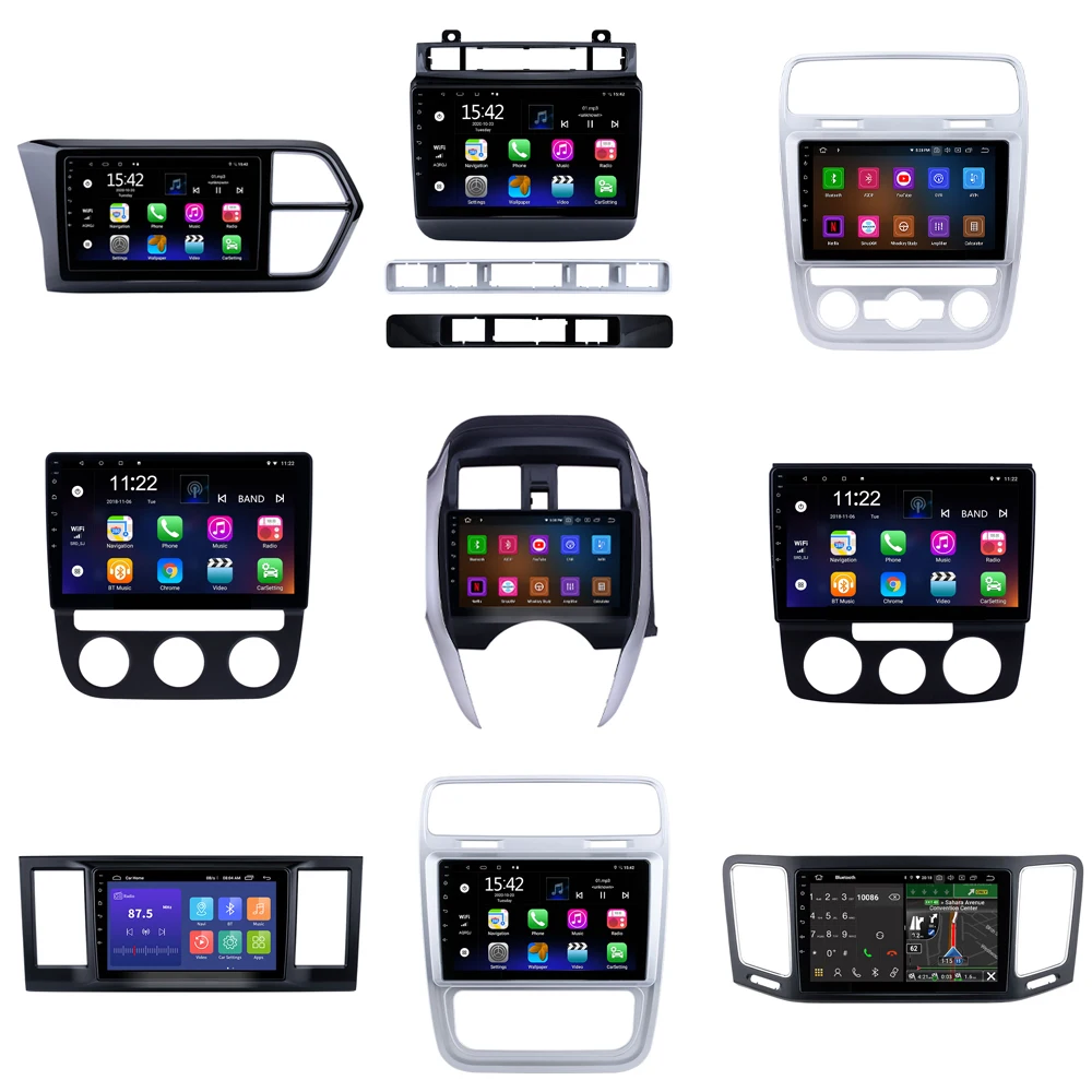 Hot Products frame radios  car radio frame car navigation for  VW TIGUAN 2010  silver 9 inches Car DVD Player Frame