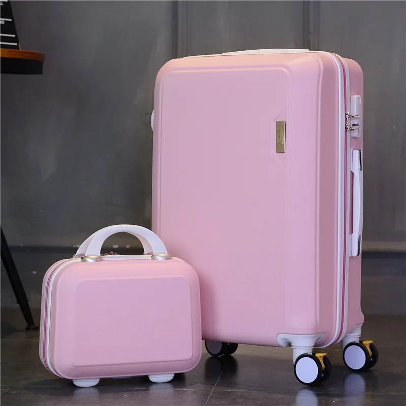 YX16993 Custom Logo Sweet Case Bags PC Suitcas ABS Zipper Valiz Big Travel Luggage Mala de Bordo Suitcase with Large Capacity