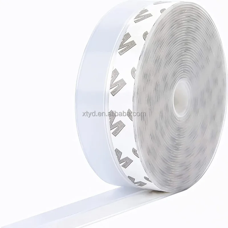45 mm width Transparent Adhesive Tape Silicone sealing strip For Doors Windows And Shower Glass Gaps