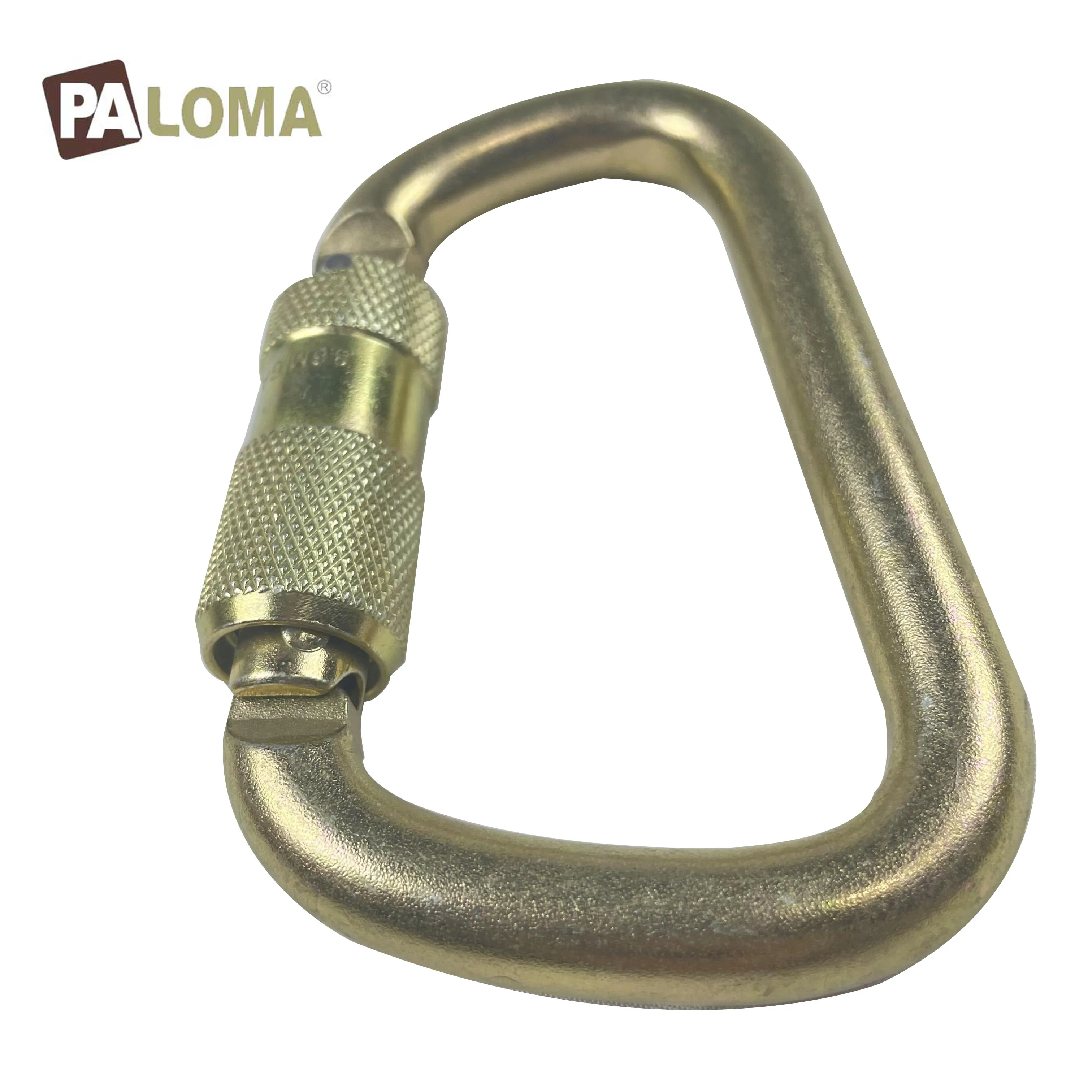 Heavy Duty ANSI D Shape Auto Locking 41KN Safety Carabiners for Lanyard