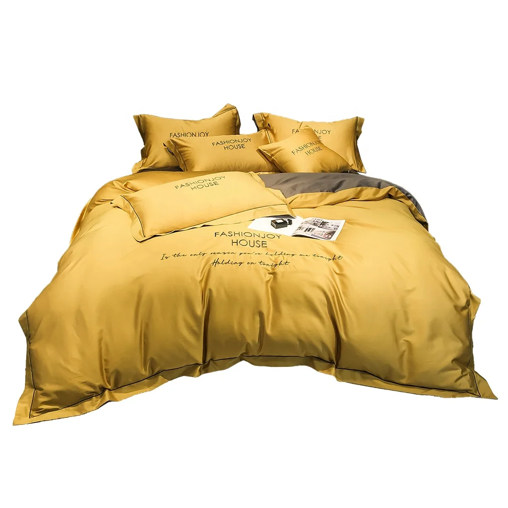 Wholesale Modern Cotton Hotel Bedding Plain Zipper 4Pcs Women King Size Bed Sheet Set bed cover bedding set