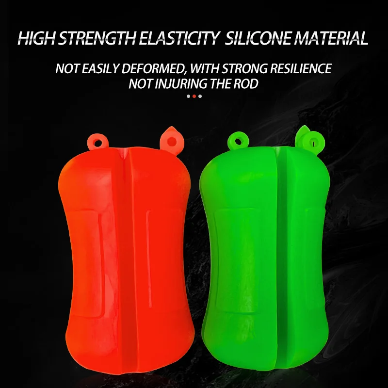 Silicone Fishing Rod Accessories Portable Rubber Fishing Pole Clip Soft Fishing Rod Fixed Ball