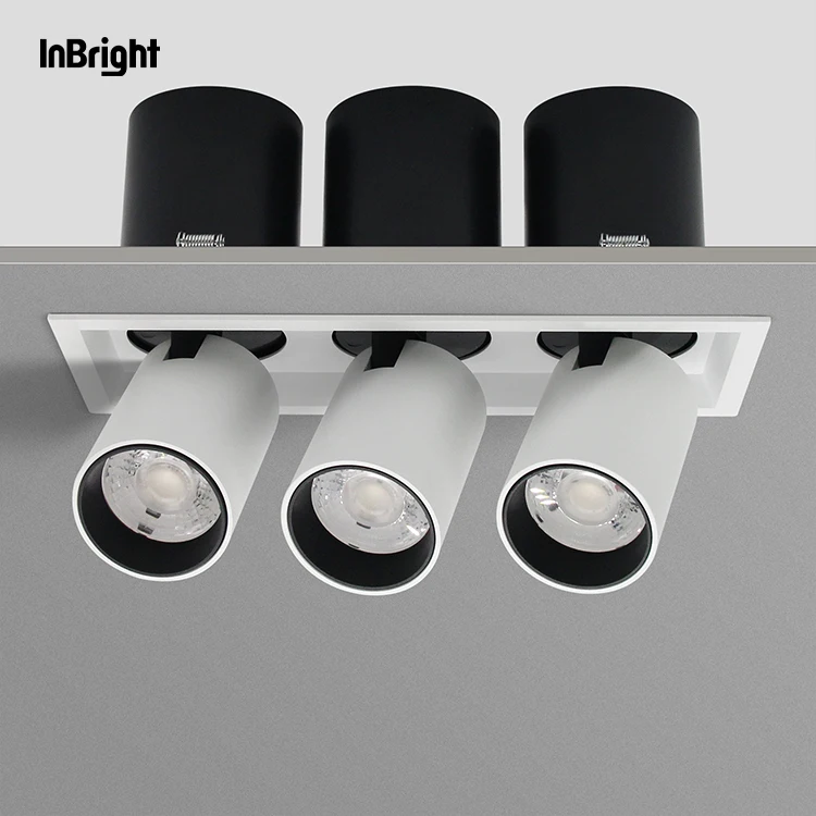 Adjustable Rotatable 7w 10w 12w 25w 35w  Indoor Ceiling Wall washer Spotlight Round Square Pull Out COB Led Down Light