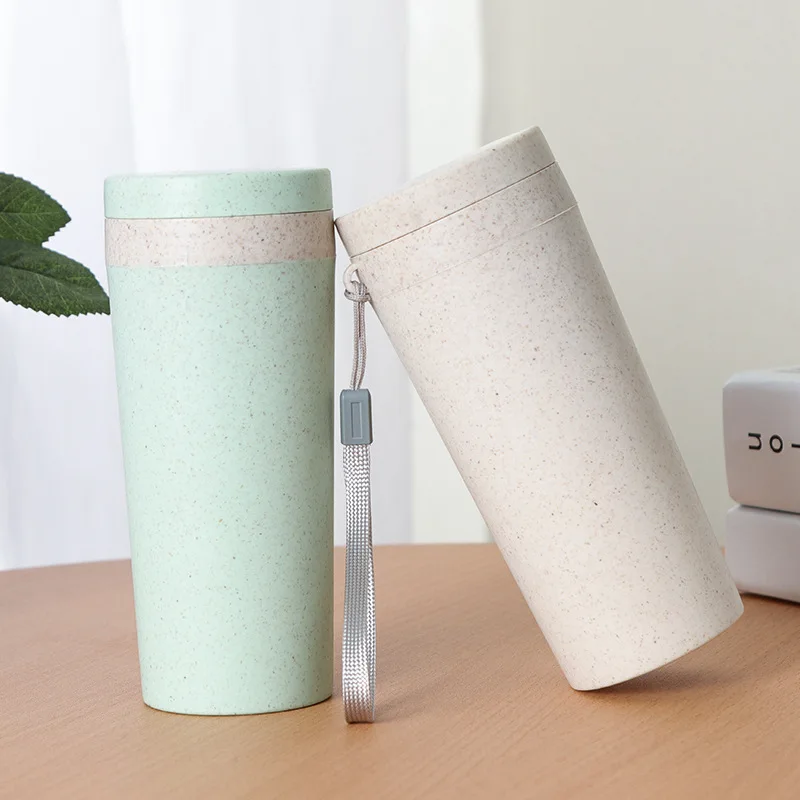 Reusable Eco-friendly Biodegradabl Travel Coffee Mug Wheat Straw Drinking Cup