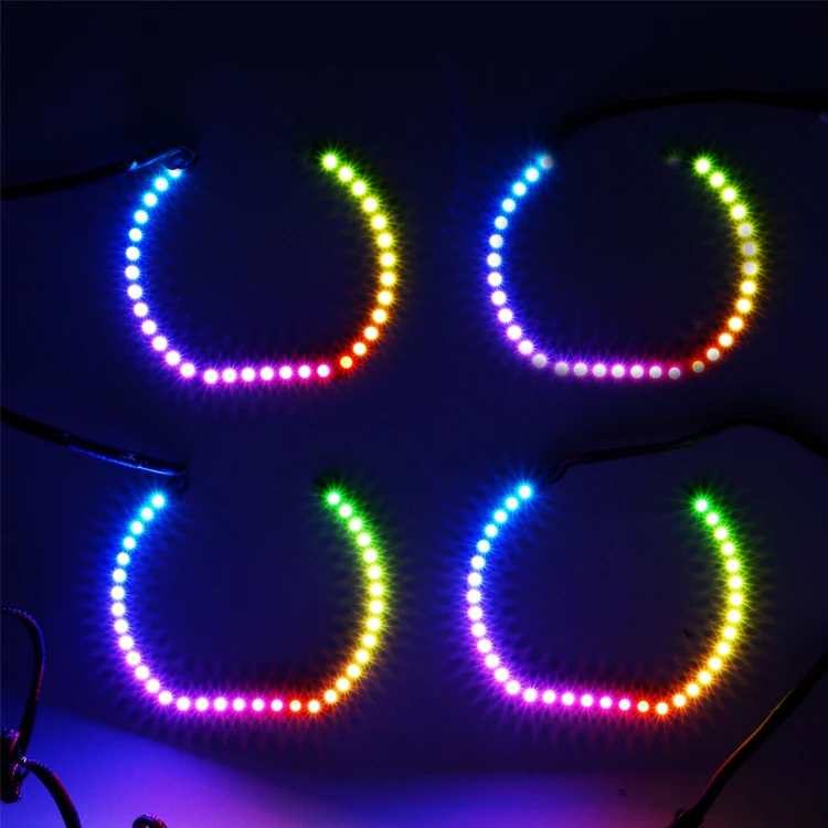 
Car Headlights Remote Controller Chasing Halo Rings Kit LED Angel Eyes for 1999- 2002 Chevy Silverado 