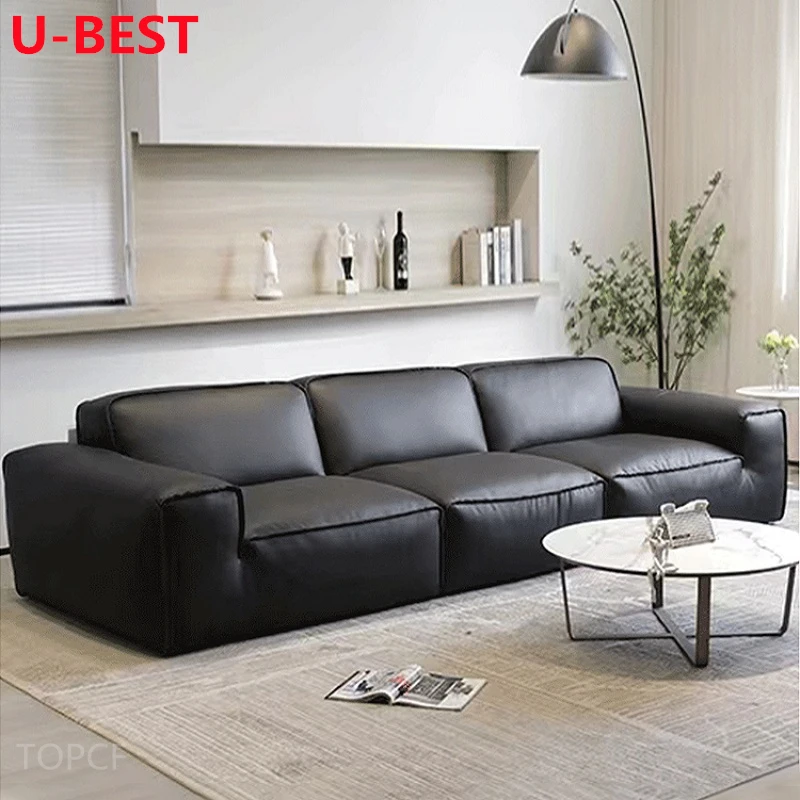 U-Best Modern Living Room Fabrics Sectional Floor Sofa Set Furniture Piedmont Module Combination Square Leather Sofa