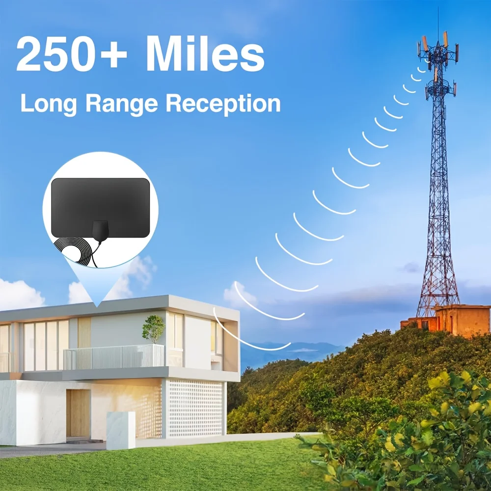 Indoor TV Antenna for Digital HDTV 4K 1080P Signal Amplifier
