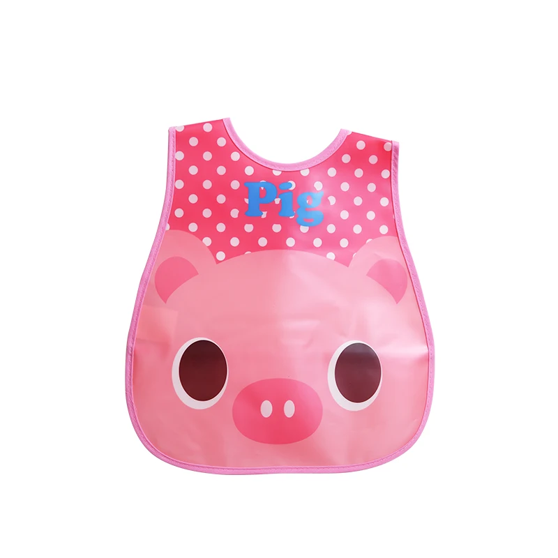 Soft vinyl Newst Waterproof Cartoon Feeding Fashion children promotional baby bibs