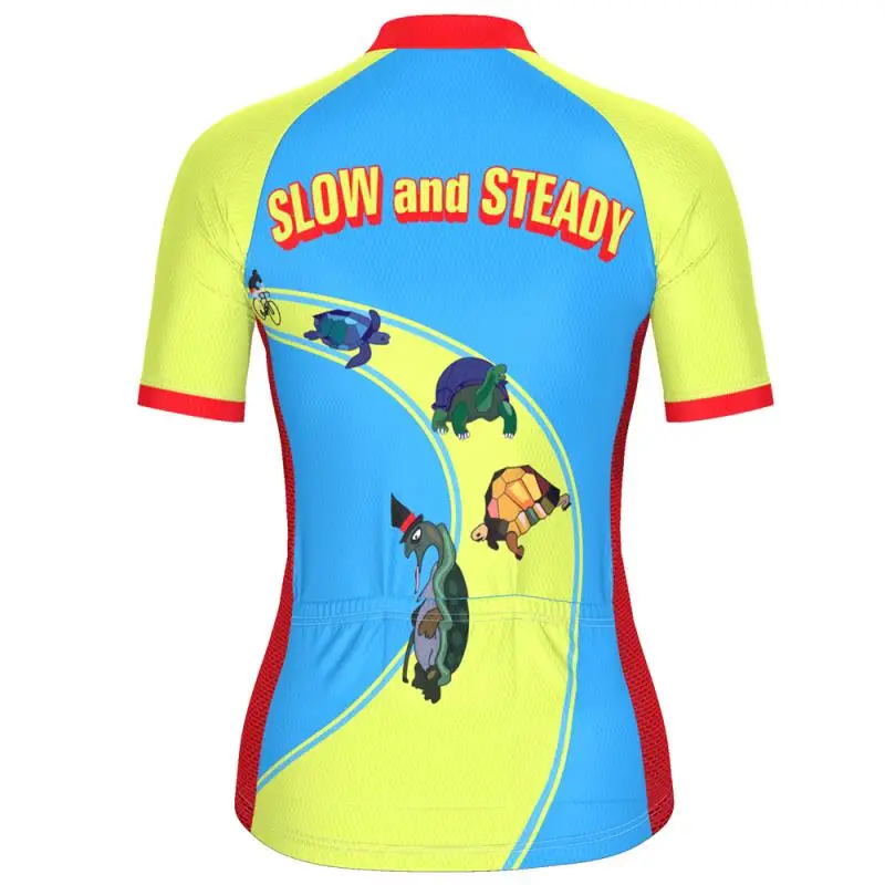 
HIRBGOD TYZ092-03 Popular Tortoise Cycle Jersey Women Short Sleeve Bike Jersey Comfortable Cycling Jersey Plus Size Cycling Wear 