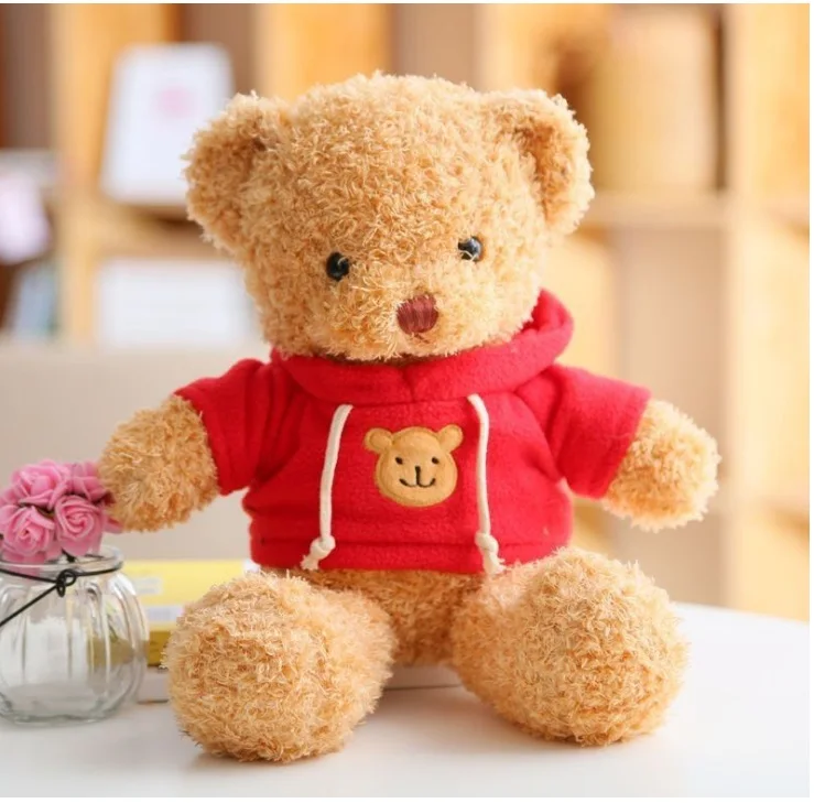 Hot sales  plush teddy Bear toy large  T-shirt bear custom 100% cotton stuffed soft teddy bear for children