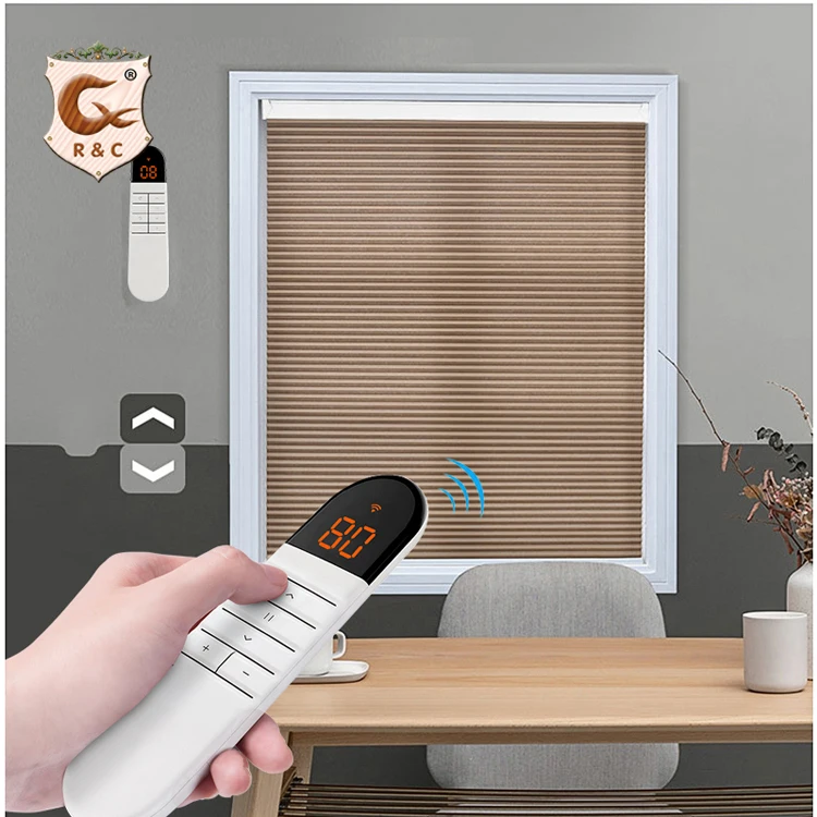 Home Decor WiFi Remote Control Motorized Window Honeycomb Blinds New Design Cordless Hot Sale