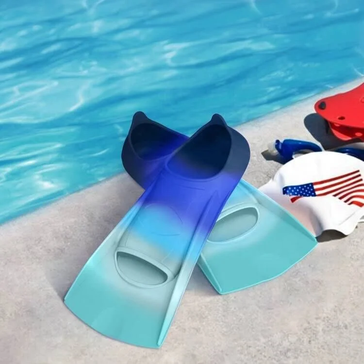 Open Heel Swimming Flippers Girls Boys Adults Kids Swim Fins Comfortable Silicone Flippers for Swimming and Diving