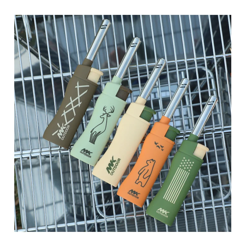 MK Bbq Kitchen Gun Candle Lighter Jet Flame Electronic Gas Gun Lighter Bbq Grill Mini Bbq Kitchen Lighter Display Box Plastic