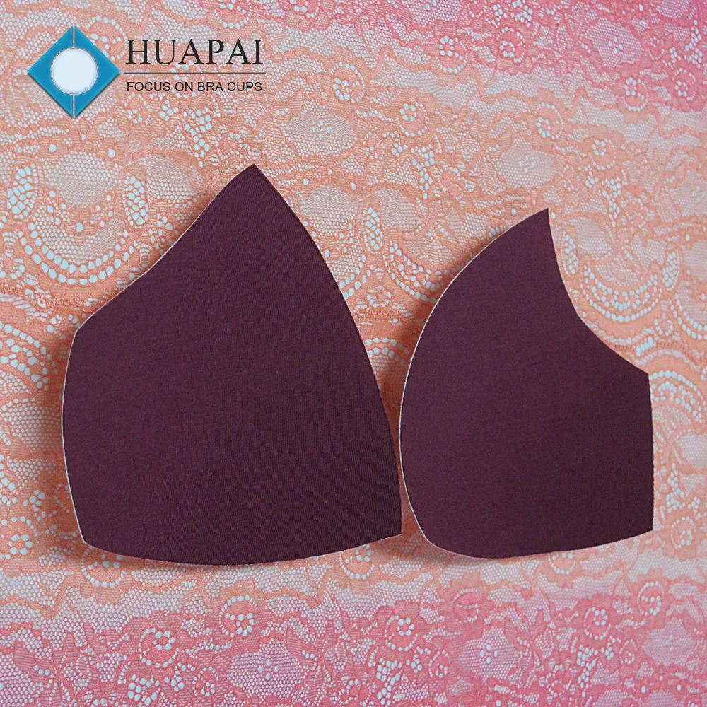 China factory Special shape absorb sweat cotton fabric laminated foam bra cup wholesale for young girls