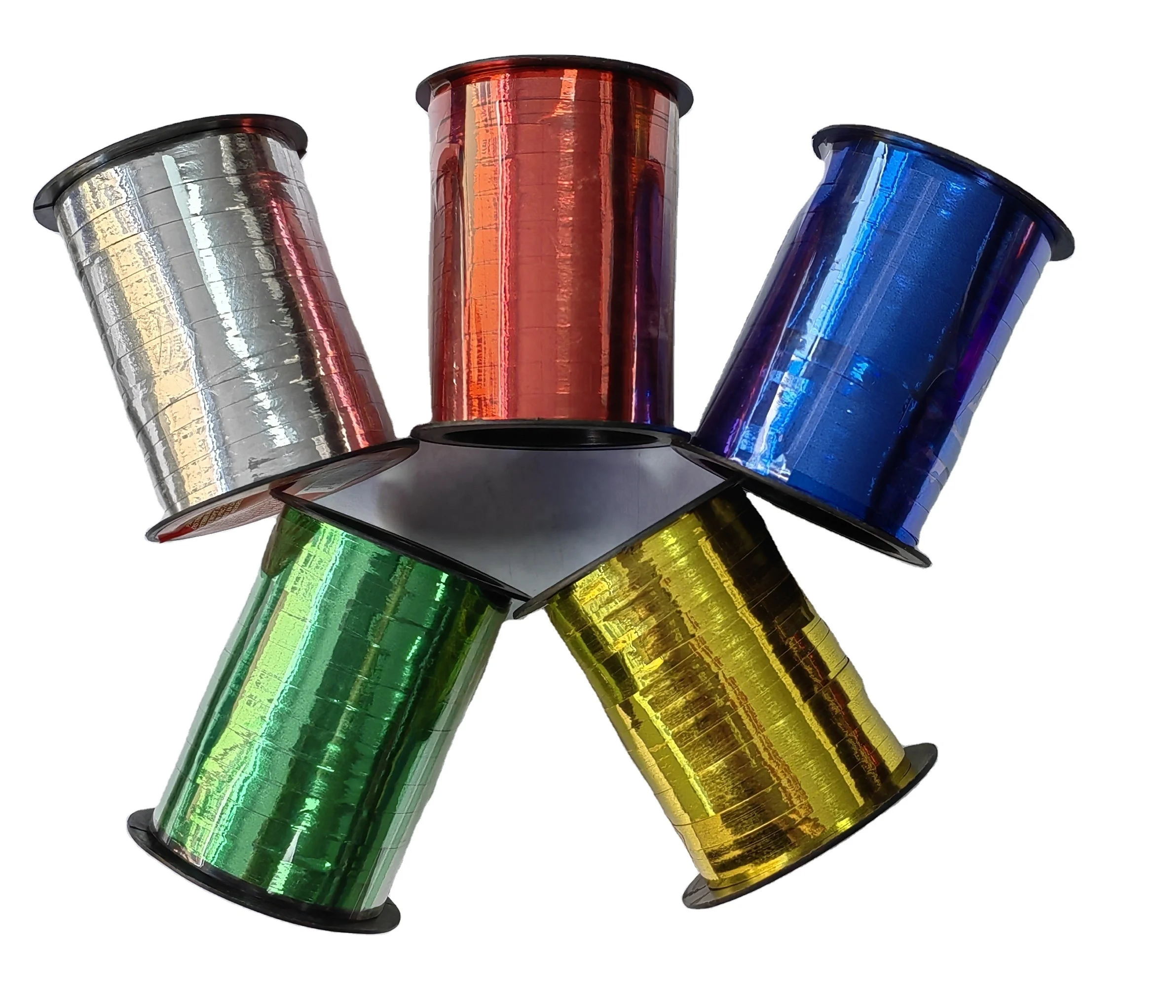 Wholesale Premium Quality  Plastic Gift Wrap Curly Balloon Colorful Ribbon Spool  For Crafting and Gift Wrapping