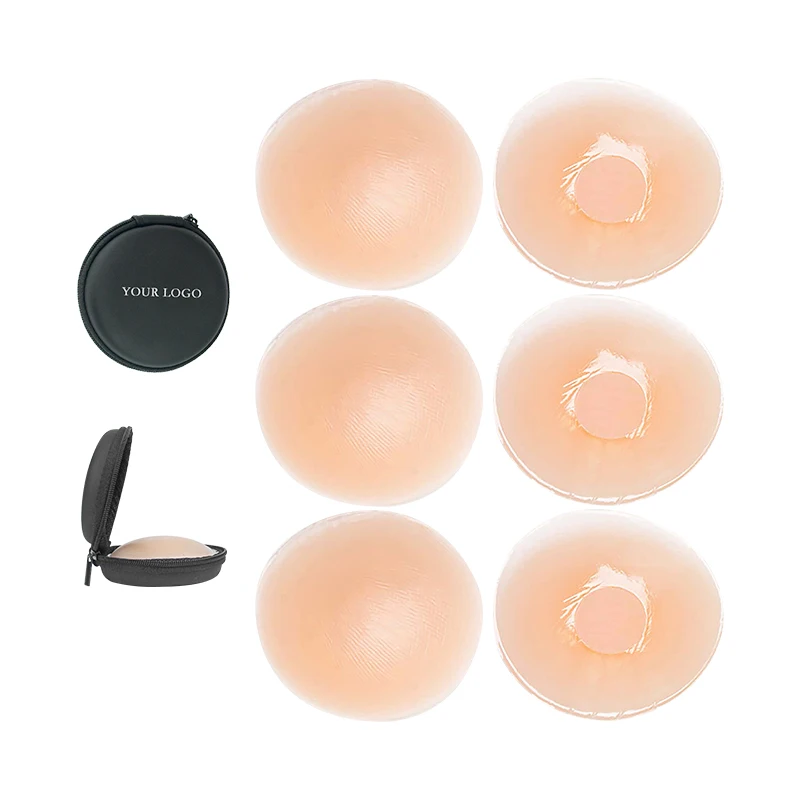 INVISFEEL Newly Launched 6.5cm Invisible Push-Up Gathering Silicone Nipple Sticker Medical Grade Thin Nipple Cover