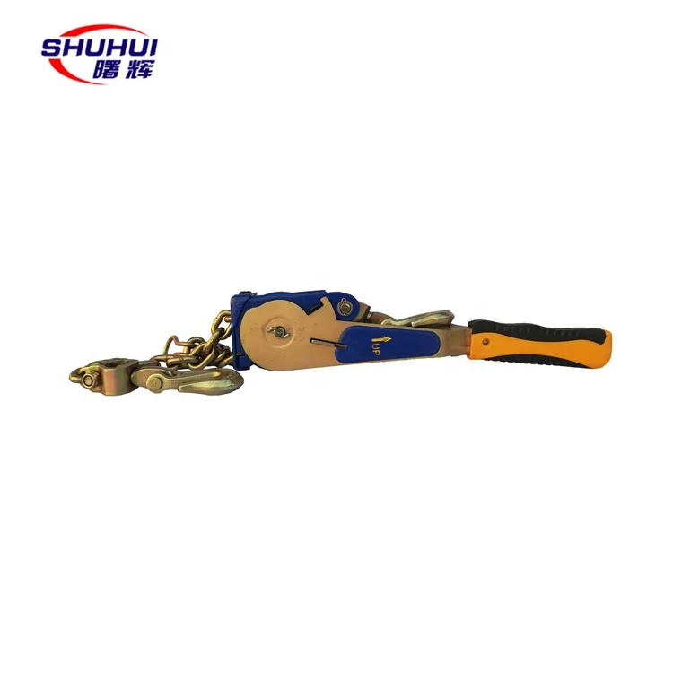 Heavy Duty Chain Type Tightener Hand Puller Chain Tensioner with Two Hooks Ratchet Puller