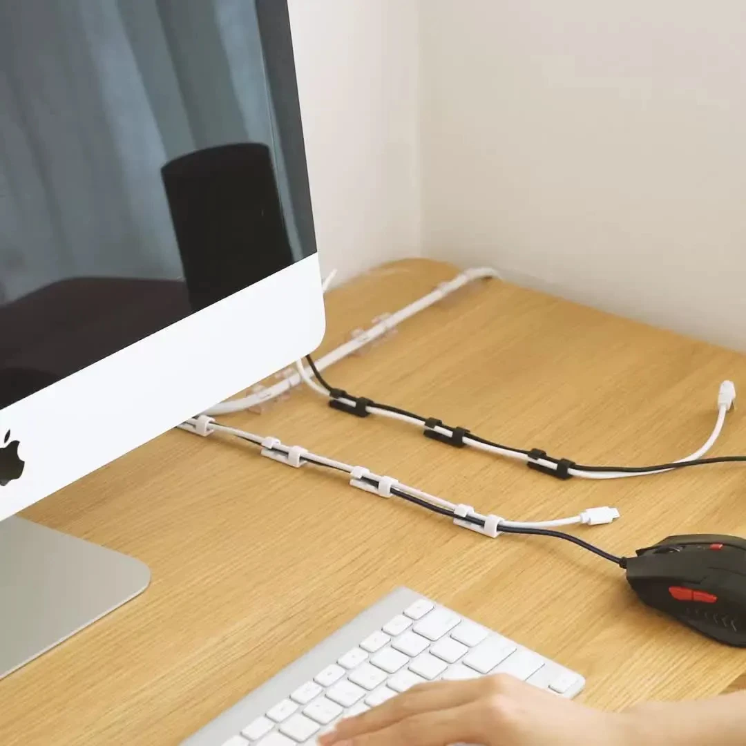 Hot Selling Desktop Data Cable  Winder Organizer Clip Earphone Computer Wire Cable Fixer Fastener Data Cable Manager Hook