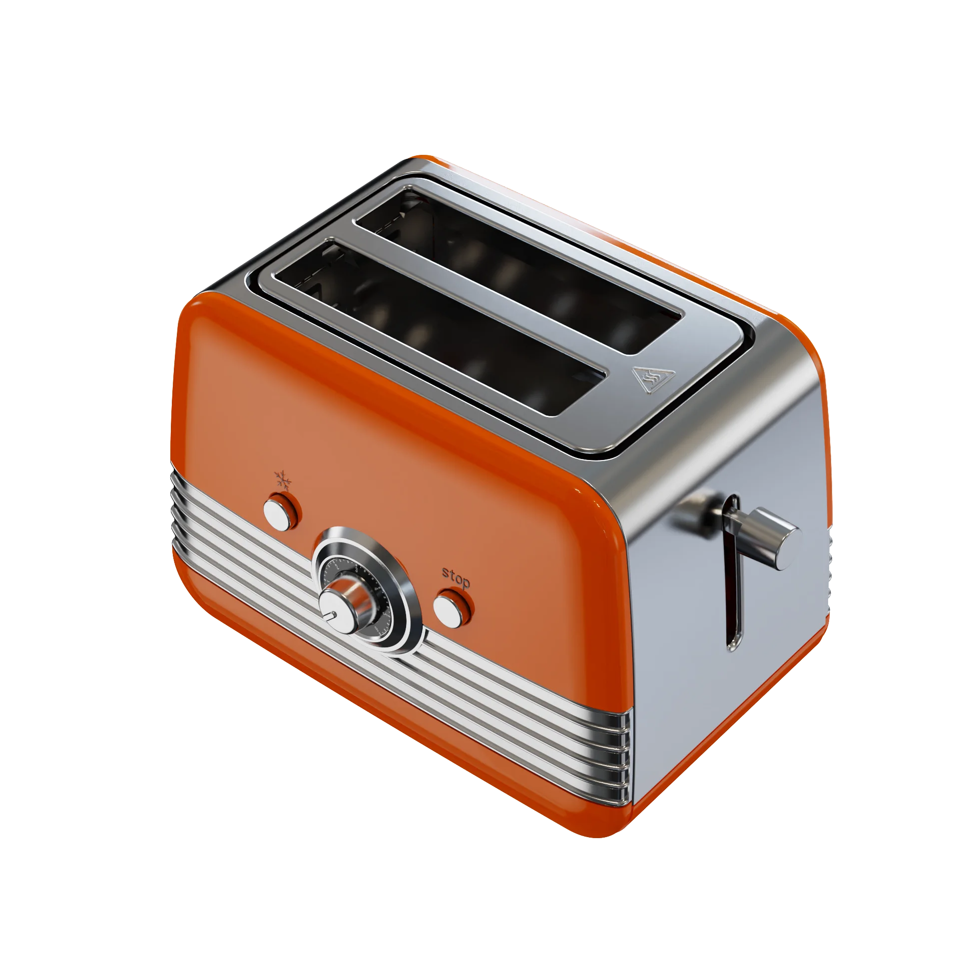 2-Slice Retro Style Manual Bread Toaster with Quick & Easy Breakfast Toasting Stainless Steel Housing-for Home Hotel Kitchen Use