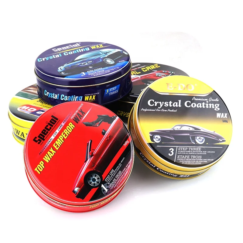 Hot sale custom printing luxury colorful auto polish wax car wax empty metal tin box
