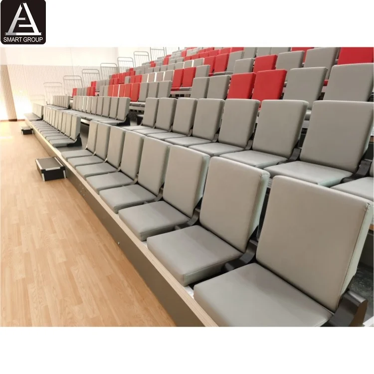 290 seats bleacher chair PU folding seat Indoor Stadium bleachers stadium telescopic bleacher