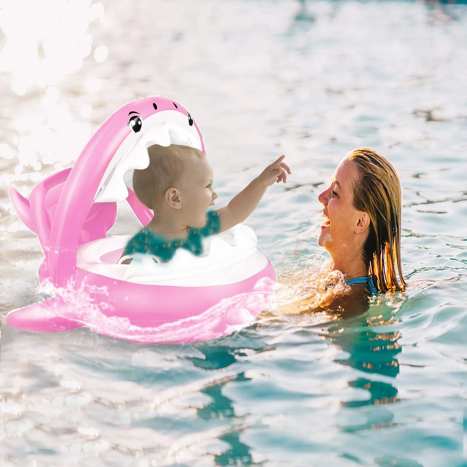 Baby float swimming pool Baby float inflatable baby pool float for children aged 6-36 months
