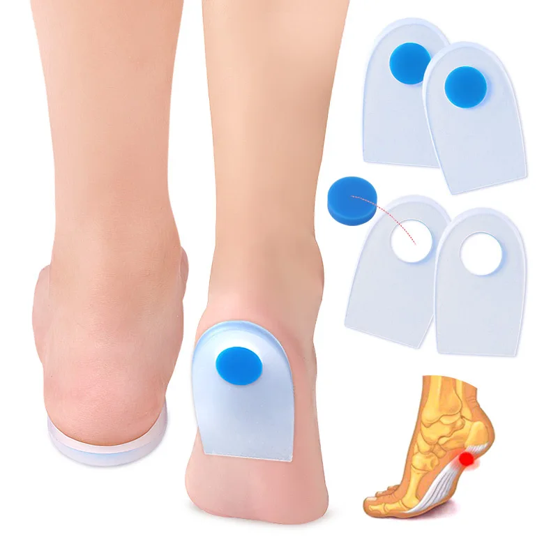 Shoes Detachable Half Silicone Gel Heel Pads For Pain