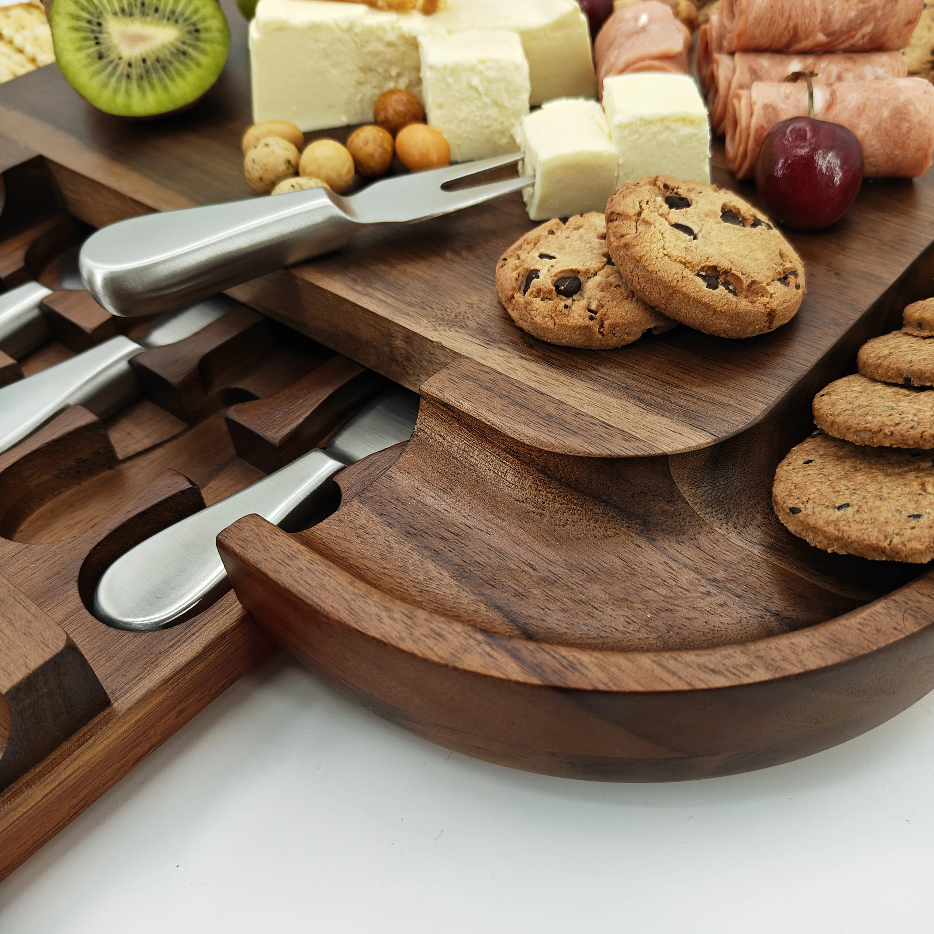 Custom Charcuterie Board Wooden Cheese Plate Tabla De Quesos Acacia Wood Cheese Board For Kitchen