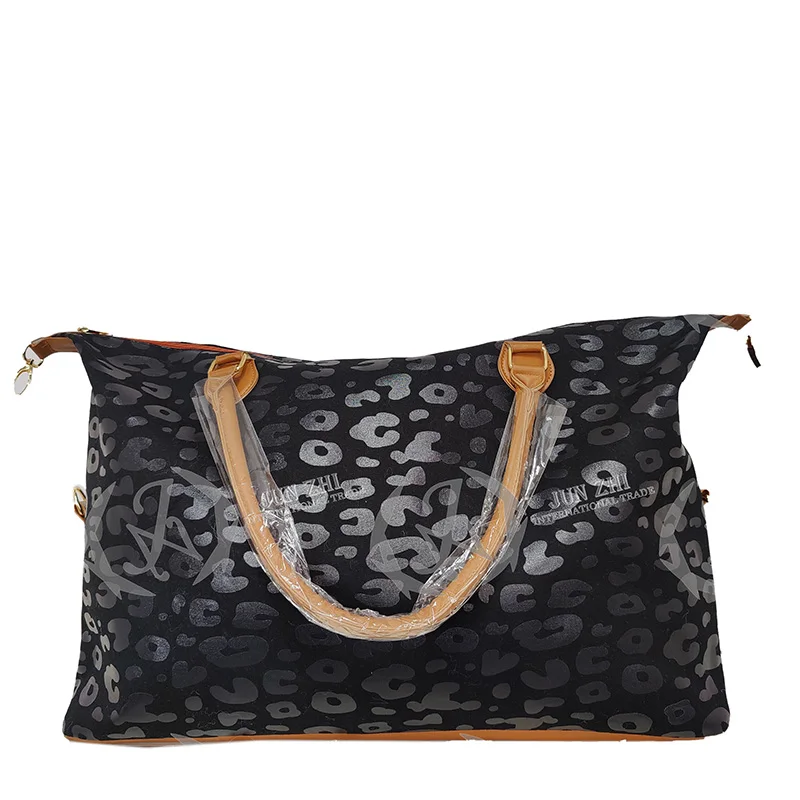 JUNZHI Katherine Брезентовая женская сумка леопардовой расцветки