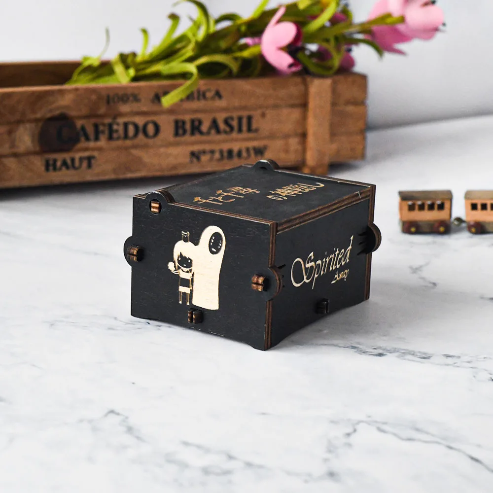 Хит продаж деревянная музыкальная шкатулка с ручным приводом для