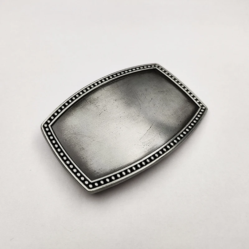 Belts & Accessories Wholesale Rectangle Belt Blank DIY Custom Your Own Design Antique Silver Jeans Vintage Plain Western Buckle